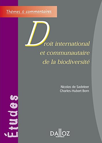 Book Cover: Droit international et communautaire de la biodiversité