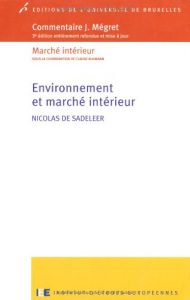Book Cover: Environnement et marché intérieur