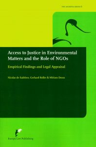 Book Cover: Access to Justice in Environmental Matters and the Role of NGOs